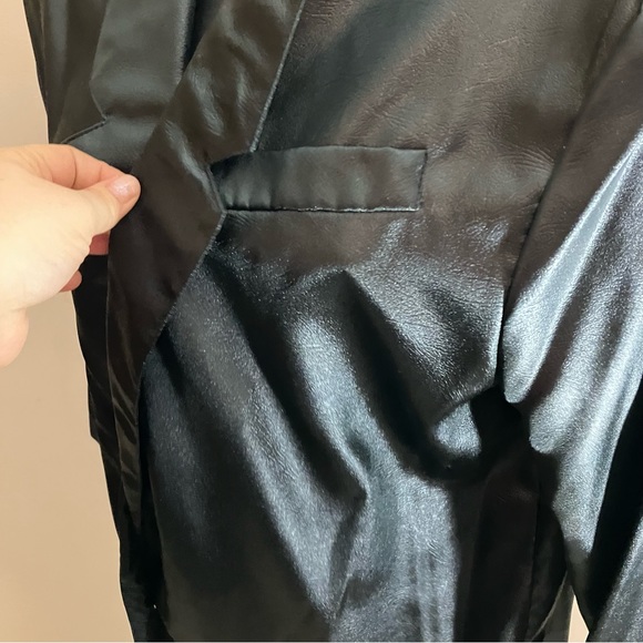 Turn On vintage back shiny sateen blazer size large - Picture 4 of 11
